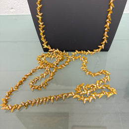 Long Vintage Tasmanian Aboriginal Rainbow Kelp Maireener Necklace