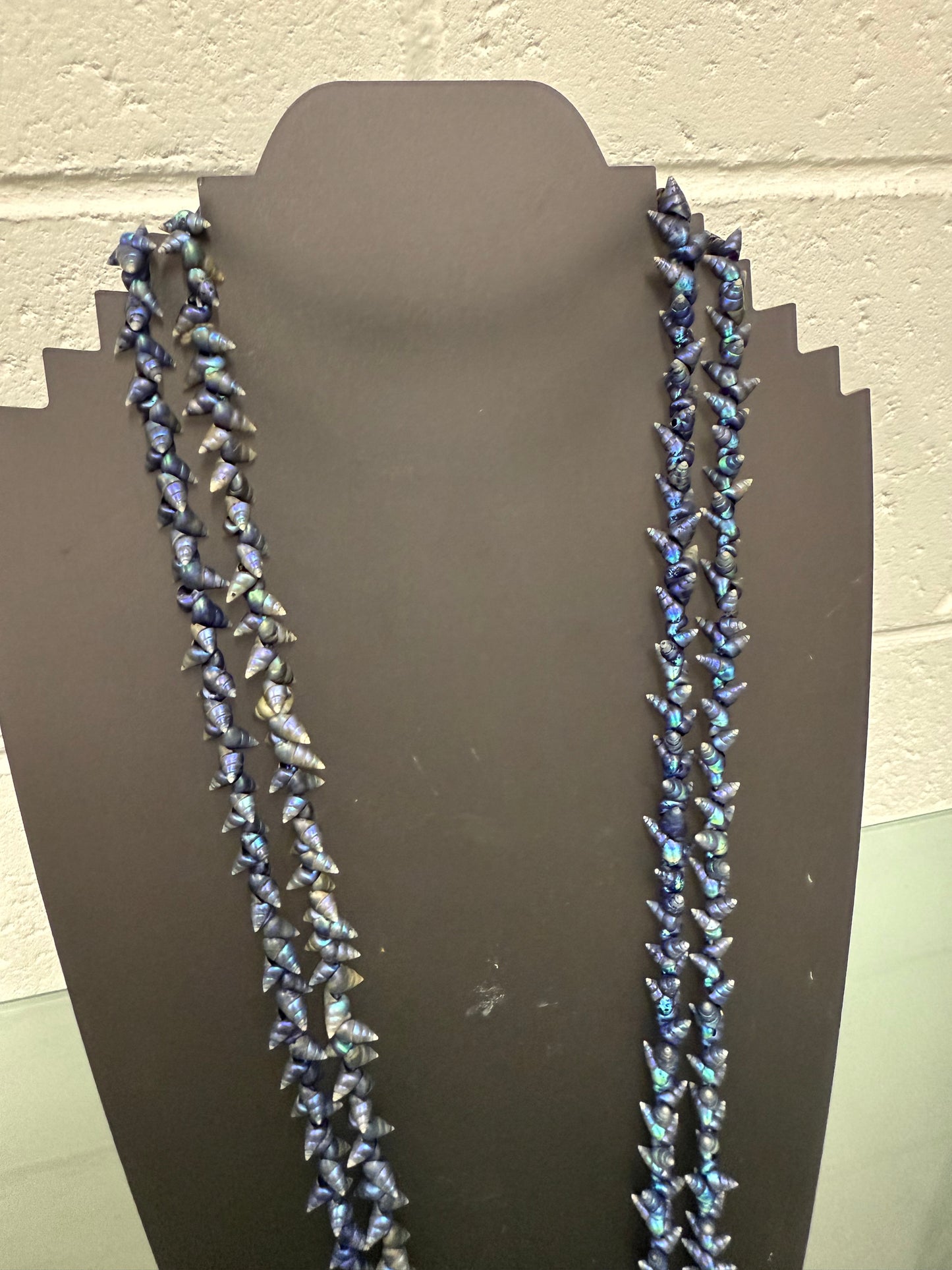 Long Vintage Tasmanian Aboriginal Maireener Shell Necklace