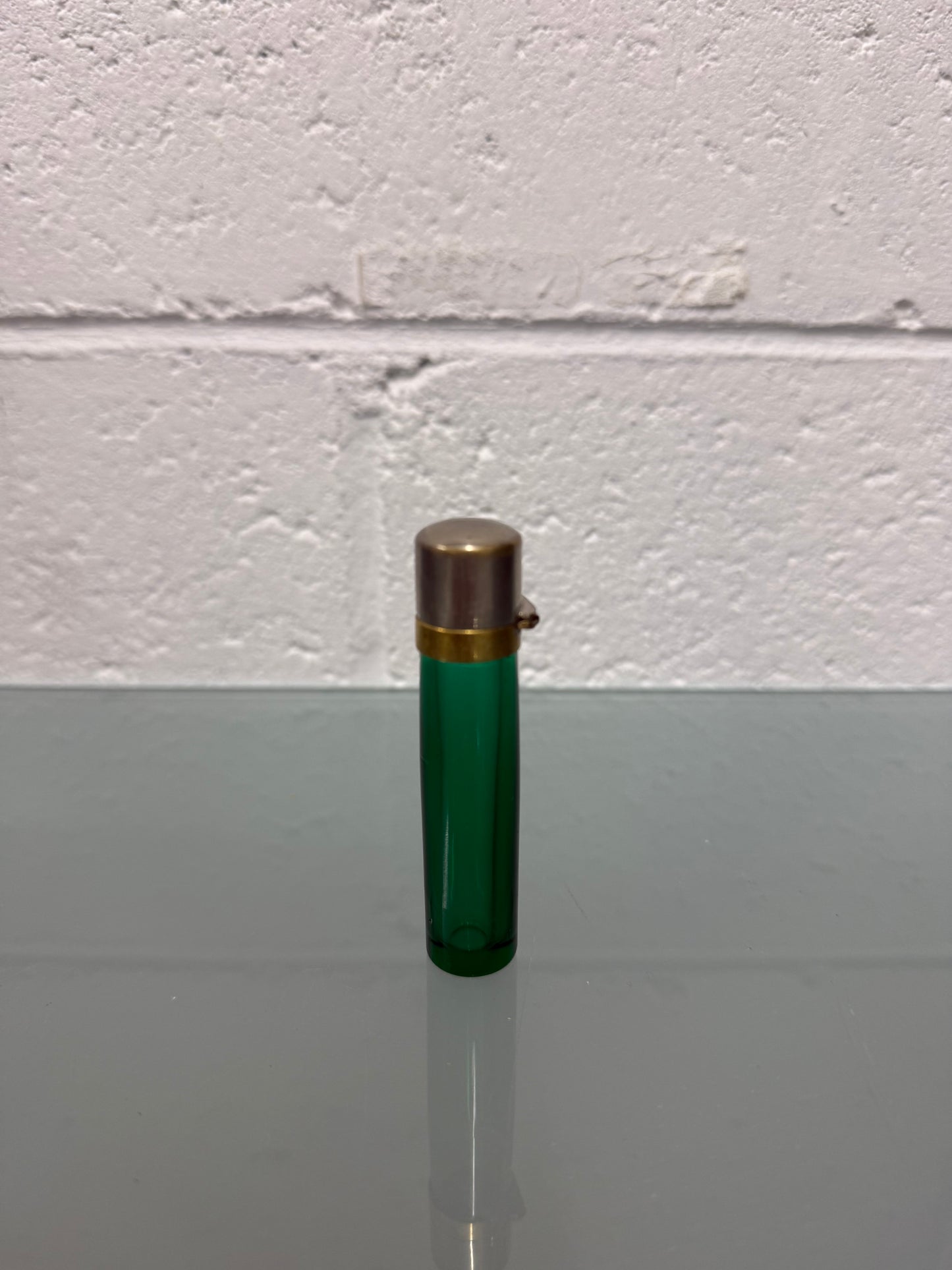 Edwardian Green Glass Scent Bottle