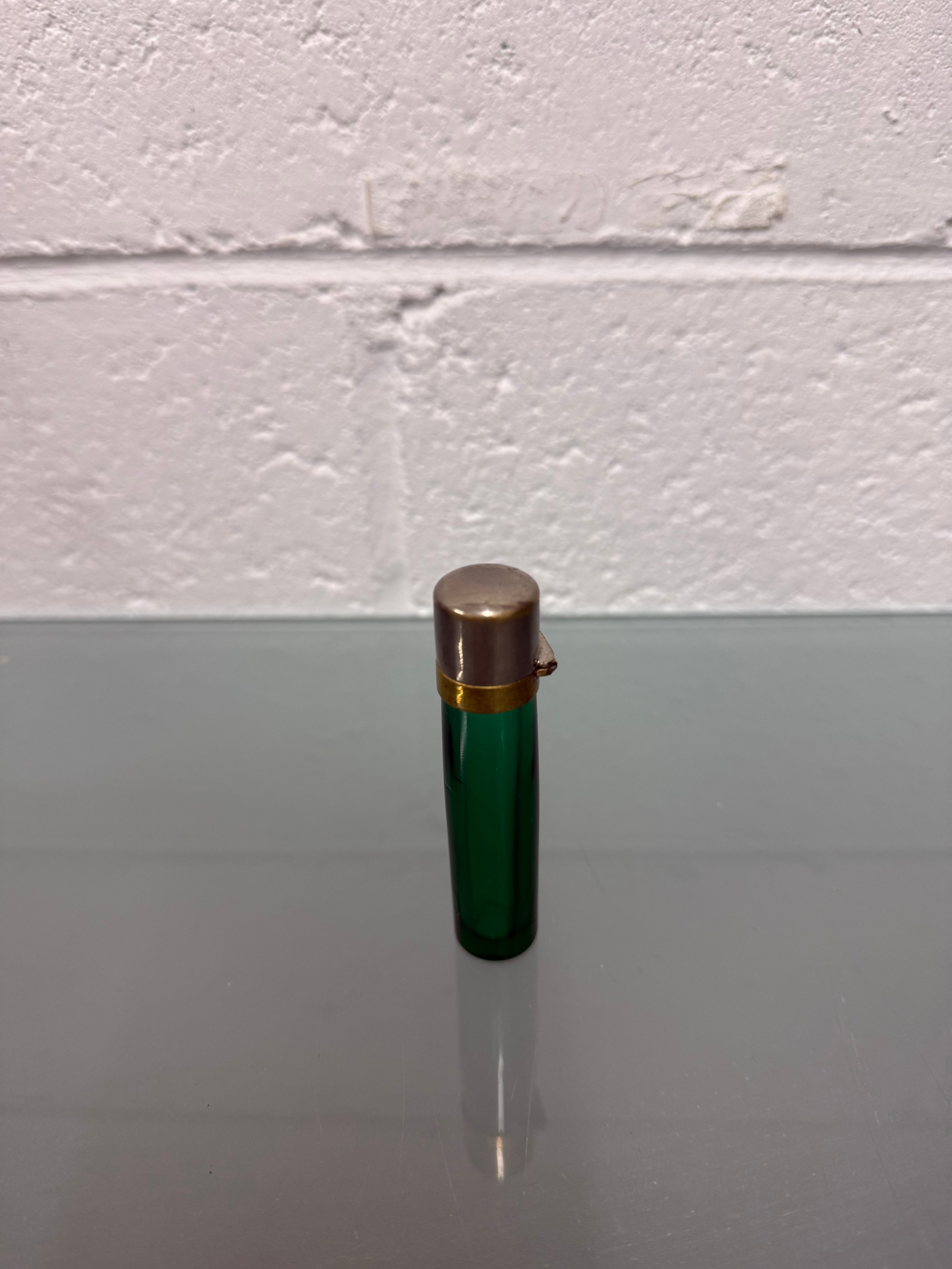 Edwardian Green Glass Scent Bottle | Antique & Vintage | Moonee Ponds Antiques | Australia Wide