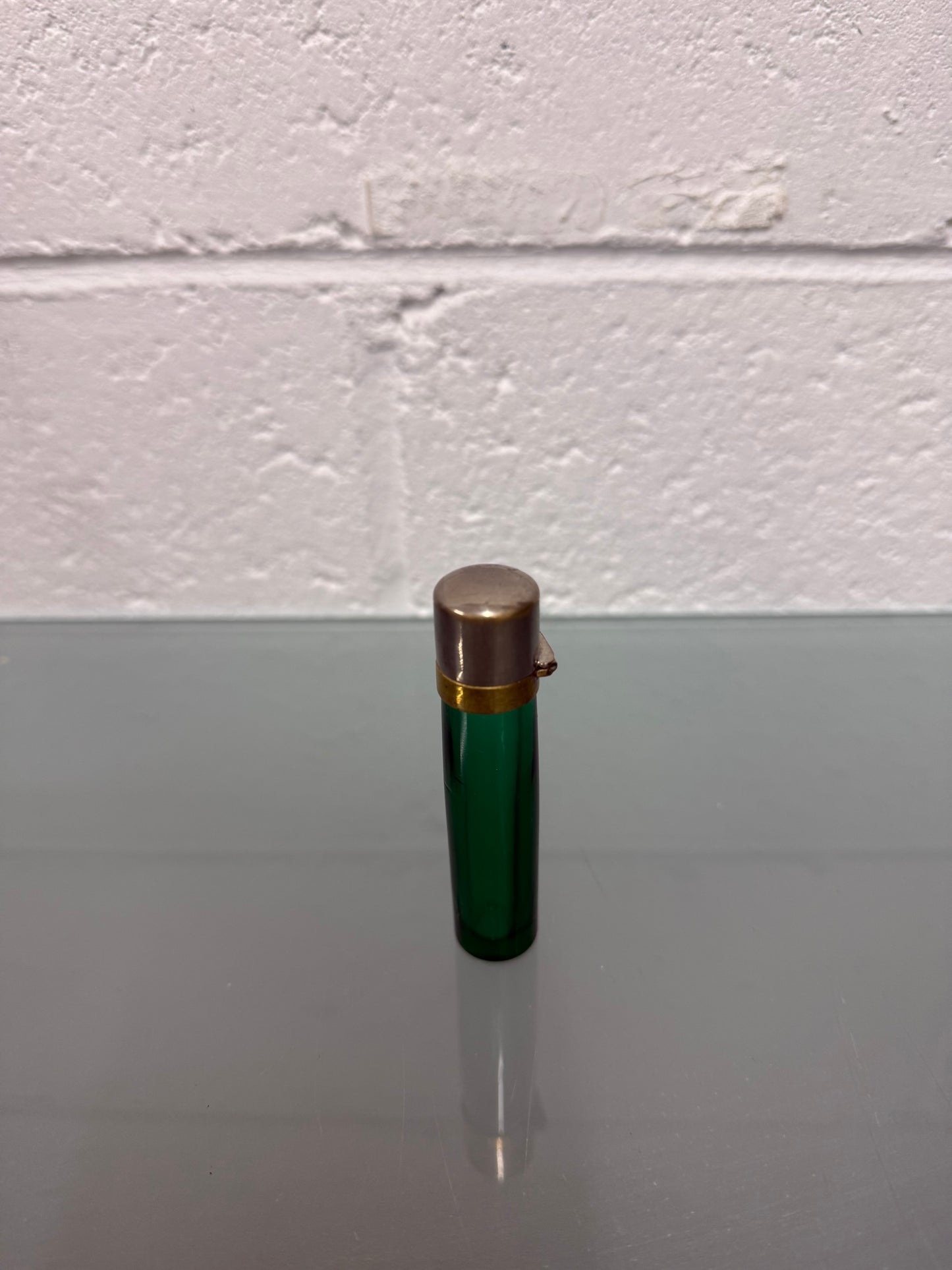 Edwardian Green Glass Scent Bottle