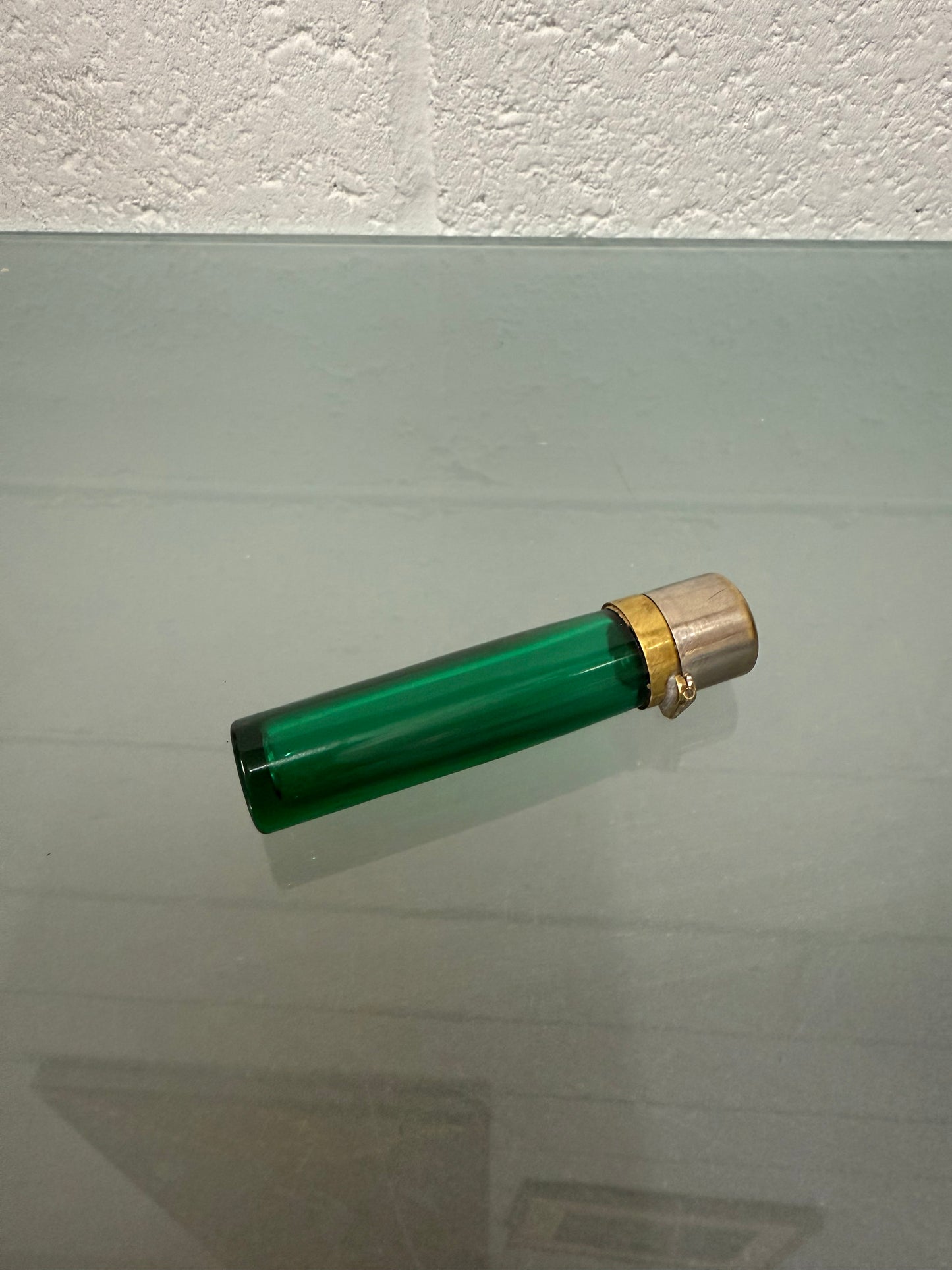 Edwardian Green Glass Scent Bottle