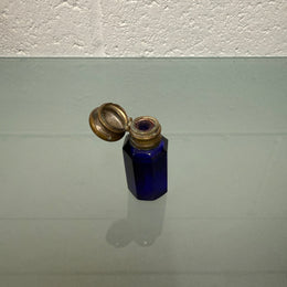 Edwardian Bristol Blue Glass Scent Bottle