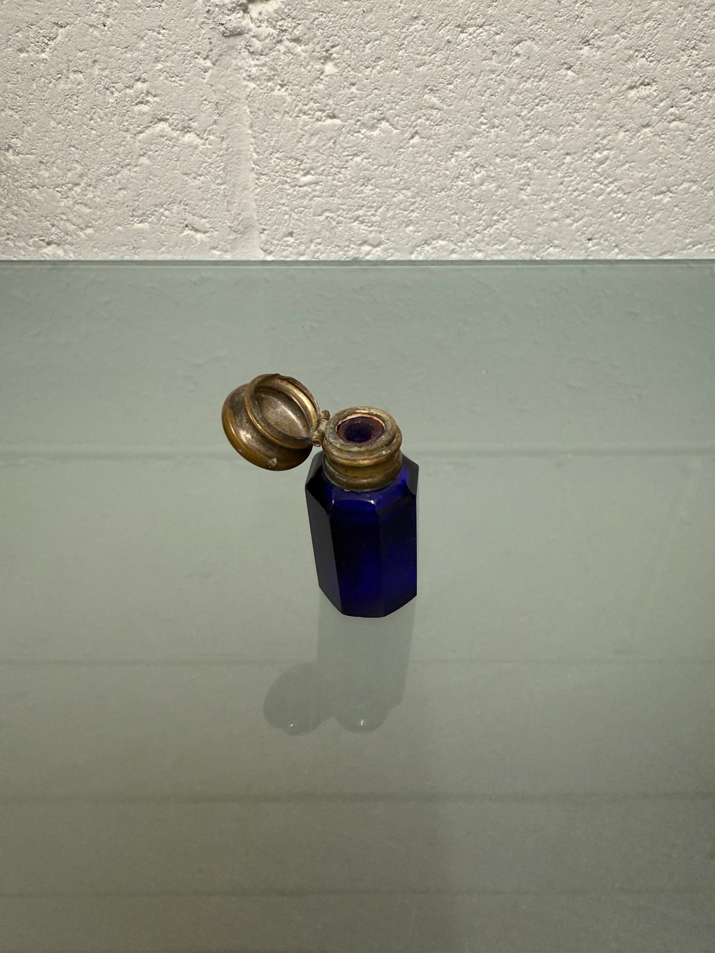 Edwardian Bristol Blue Glass Scent Bottle