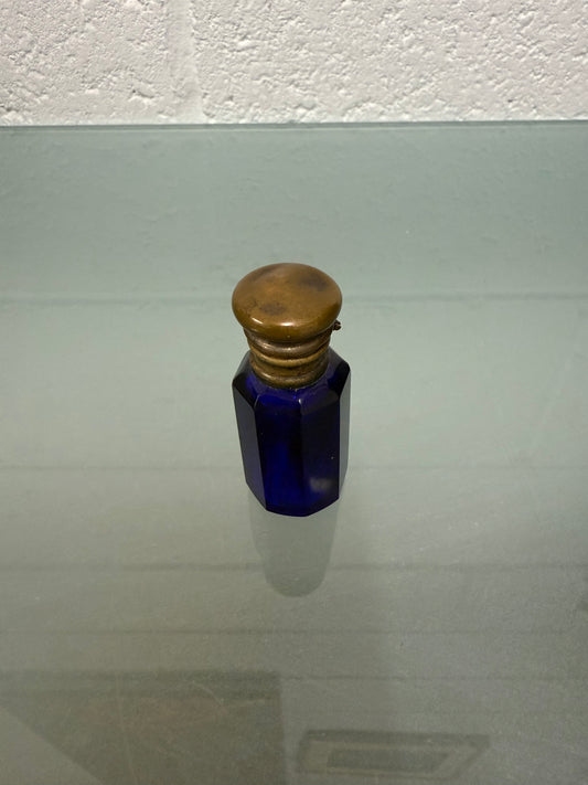 Edwardian Bristol Blue Glass Scent Bottle