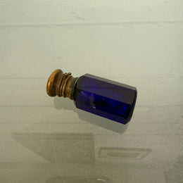 Edwardian Bristol Blue Glass Scent Bottle