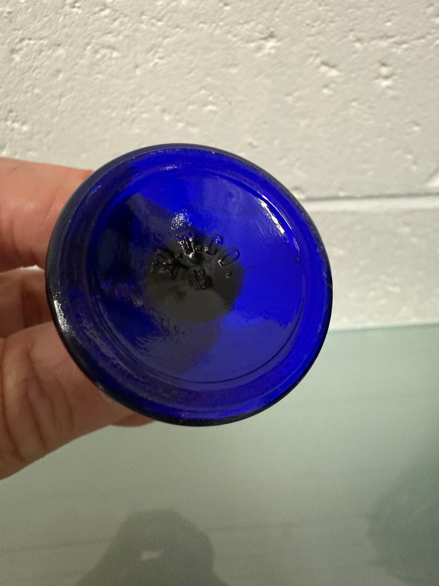 Antique Blue Glass Eye Washer