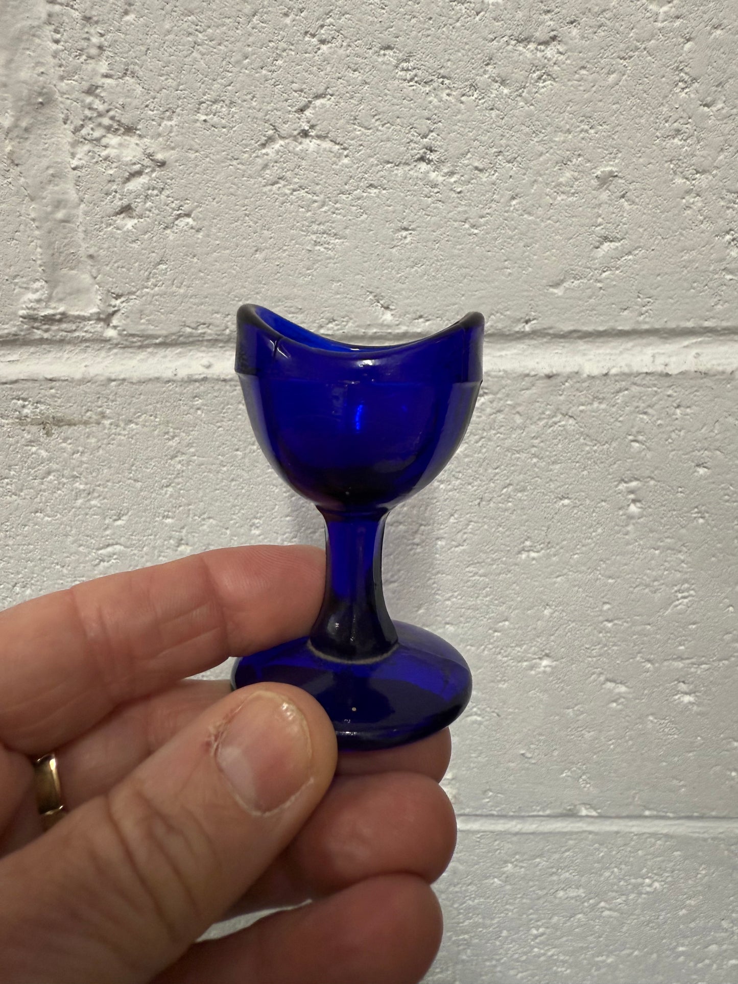 Antique Blue Glass Eye Washer