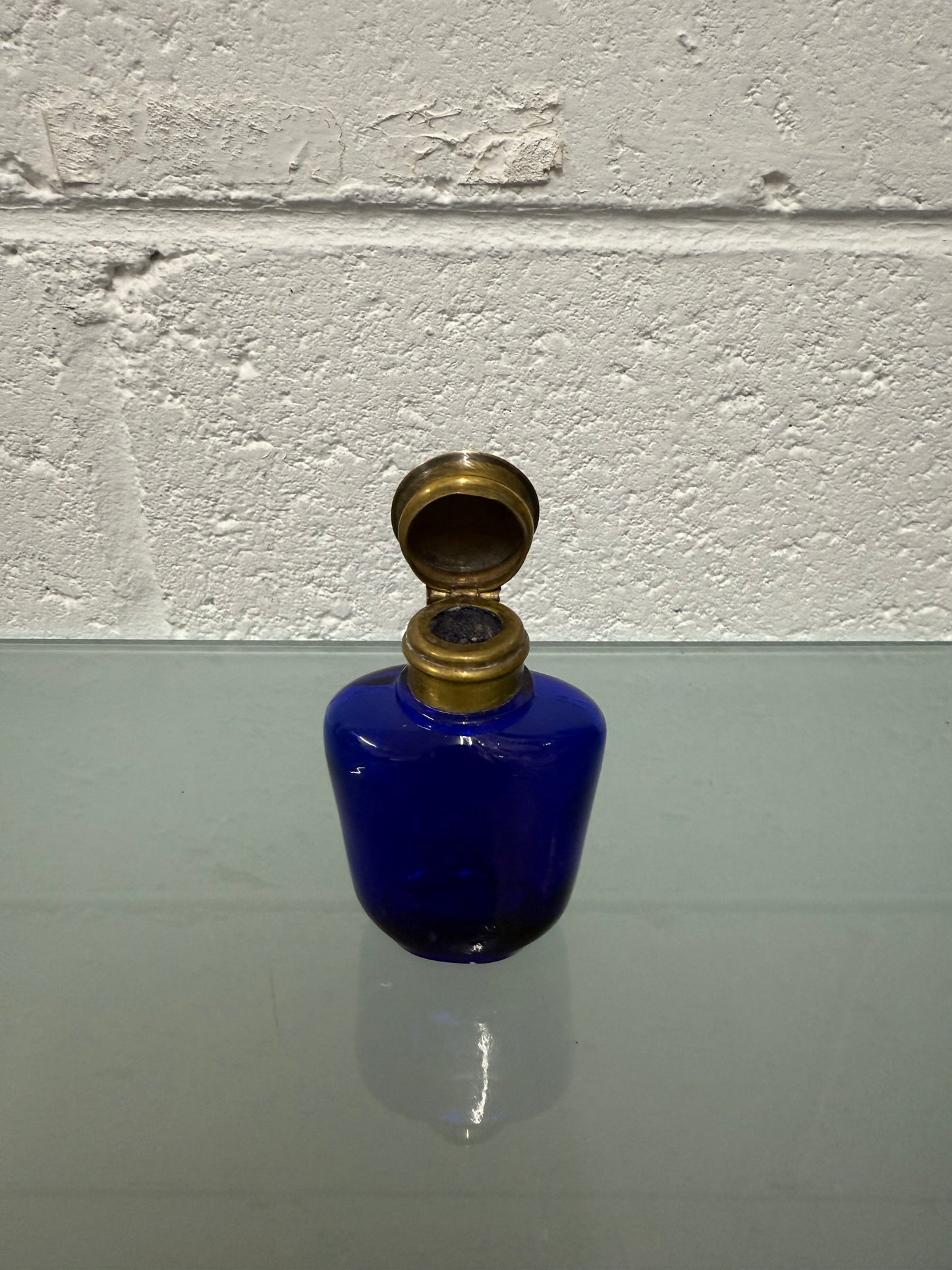 Victorian Blue Glass Scent Bottle