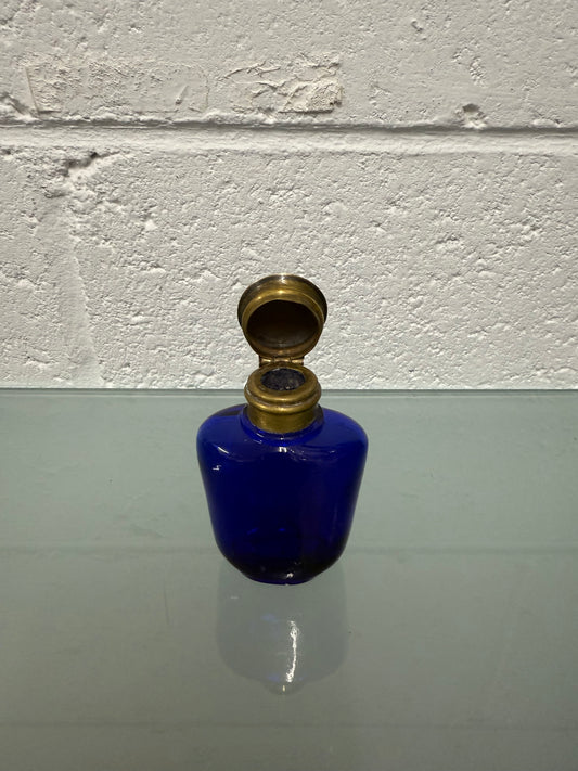 Victorian Blue Glass Scent Bottle