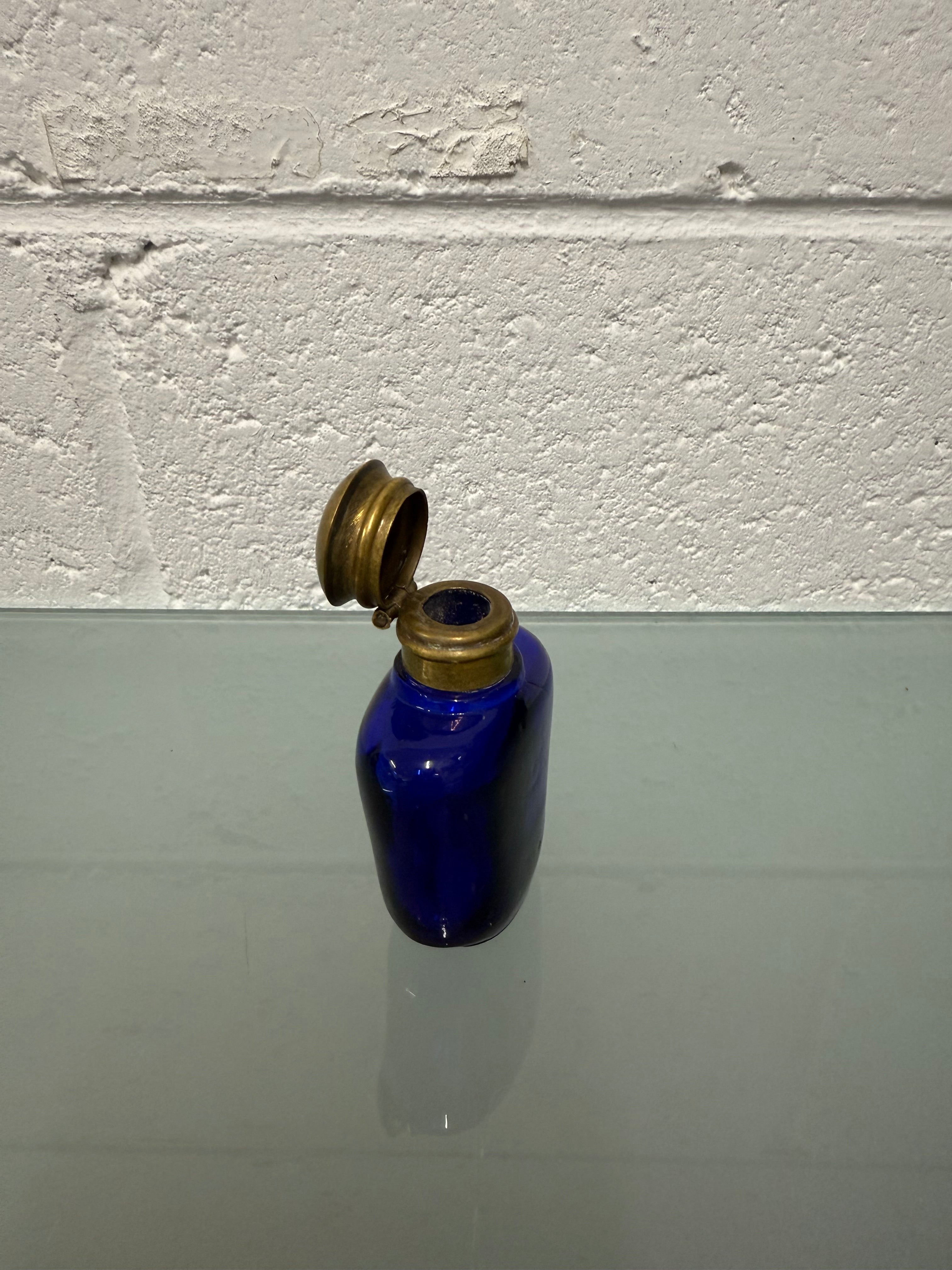 Victorian Blue Glass Scent Bottle | Antique & Vintage | Moonee Ponds Antiques | Australia Wide