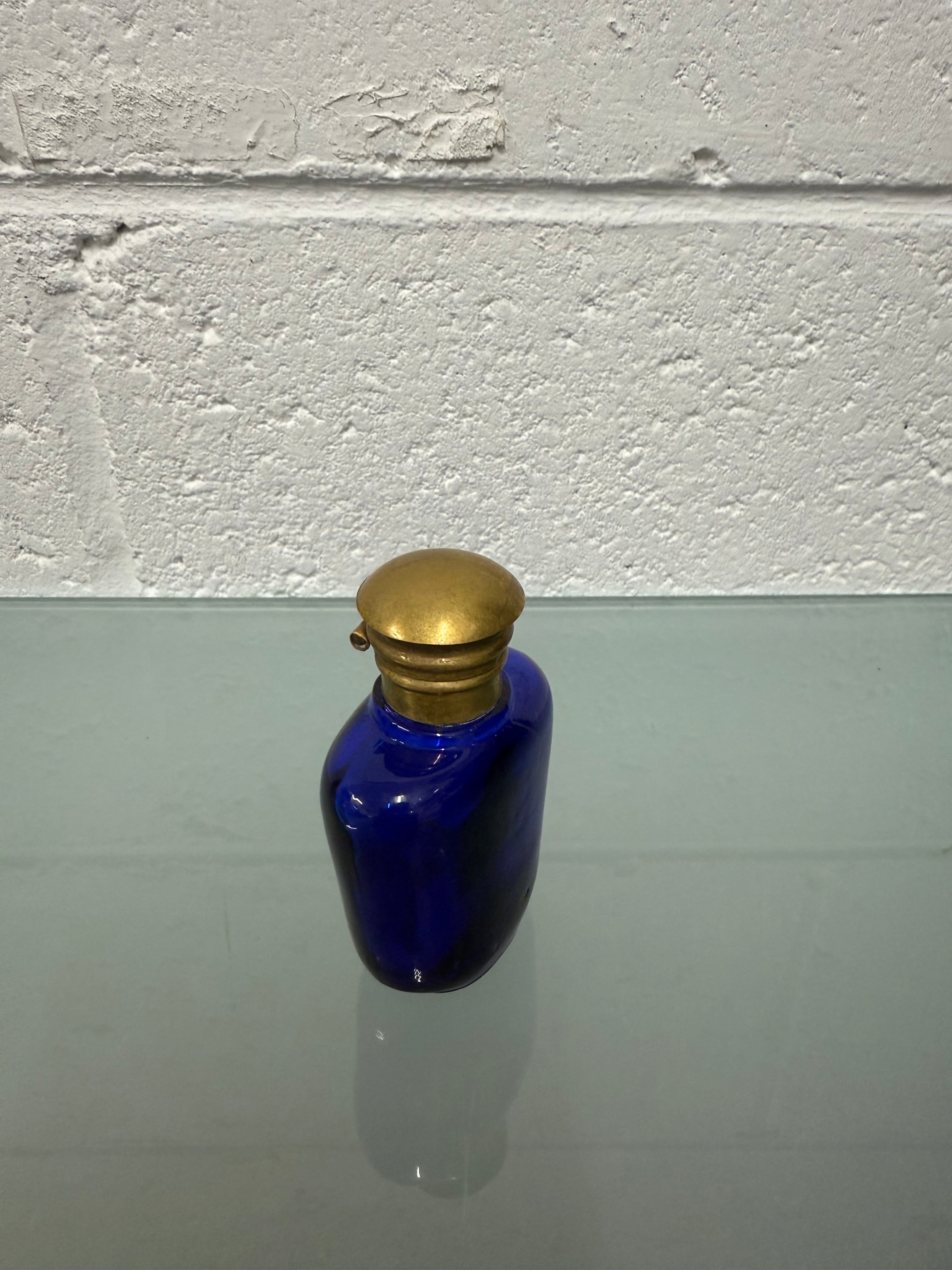 Victorian Blue Glass Scent Bottle | Antique & Vintage | Moonee Ponds Antiques | Australia Wide