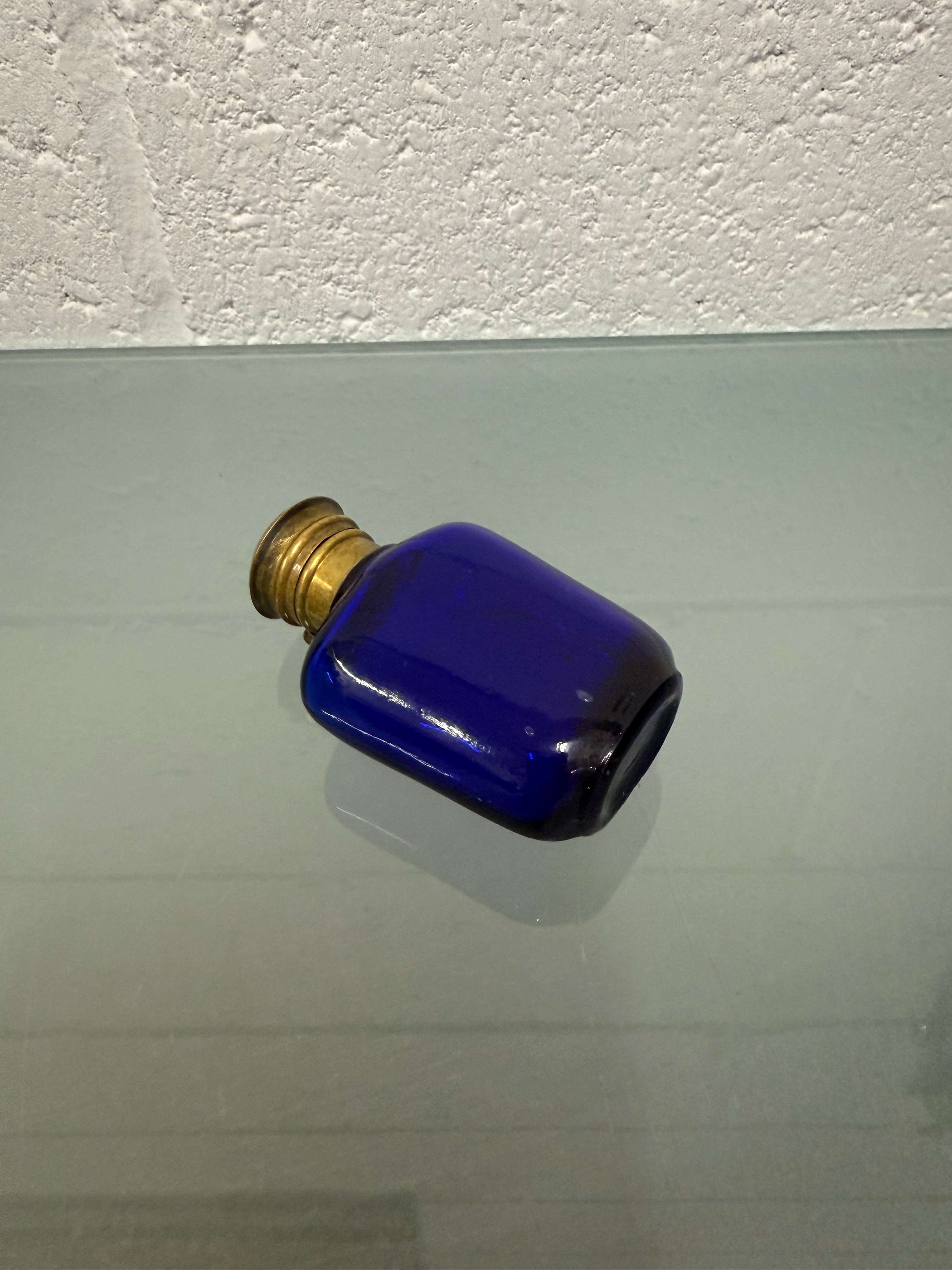 Victorian Blue Glass Scent Bottle | Antique & Vintage | Moonee Ponds Antiques | Australia Wide