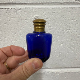 Victorian Blue Glass Scent Bottle