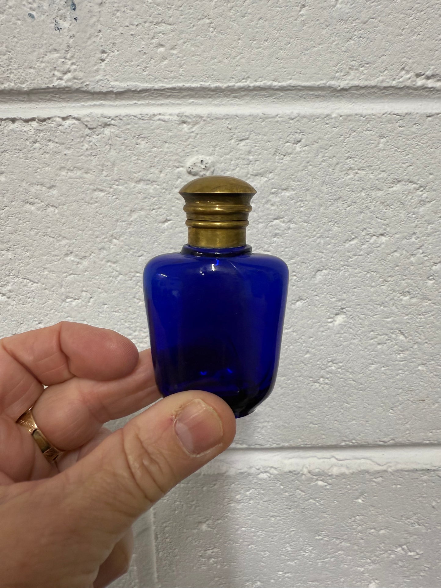 Victorian Blue Glass Scent Bottle
