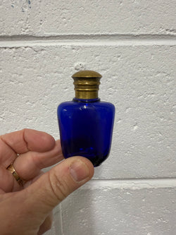 Victorian Blue Glass Scent Bottle | Antique & Vintage | Moonee Ponds Antiques | Australia Wide Delivery