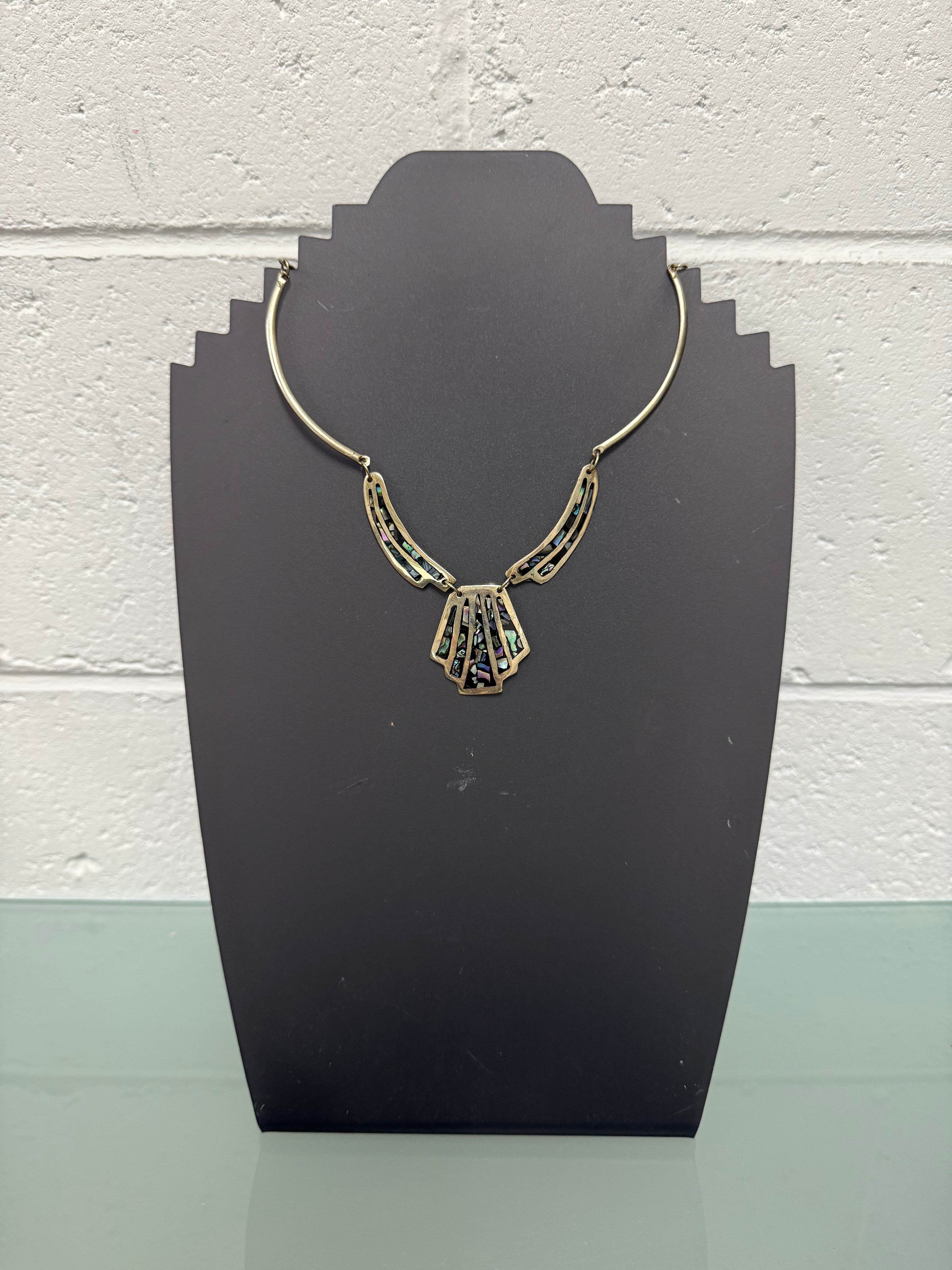 Vintage Mexican Choker Alpaca Silver & Abalone | Antique & Vintage | Moonee Ponds Antiques | Australia Wide Delivery