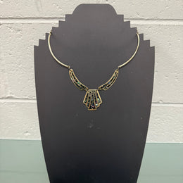 Vintage Mexican Choker Alpaca Silver & Abalone