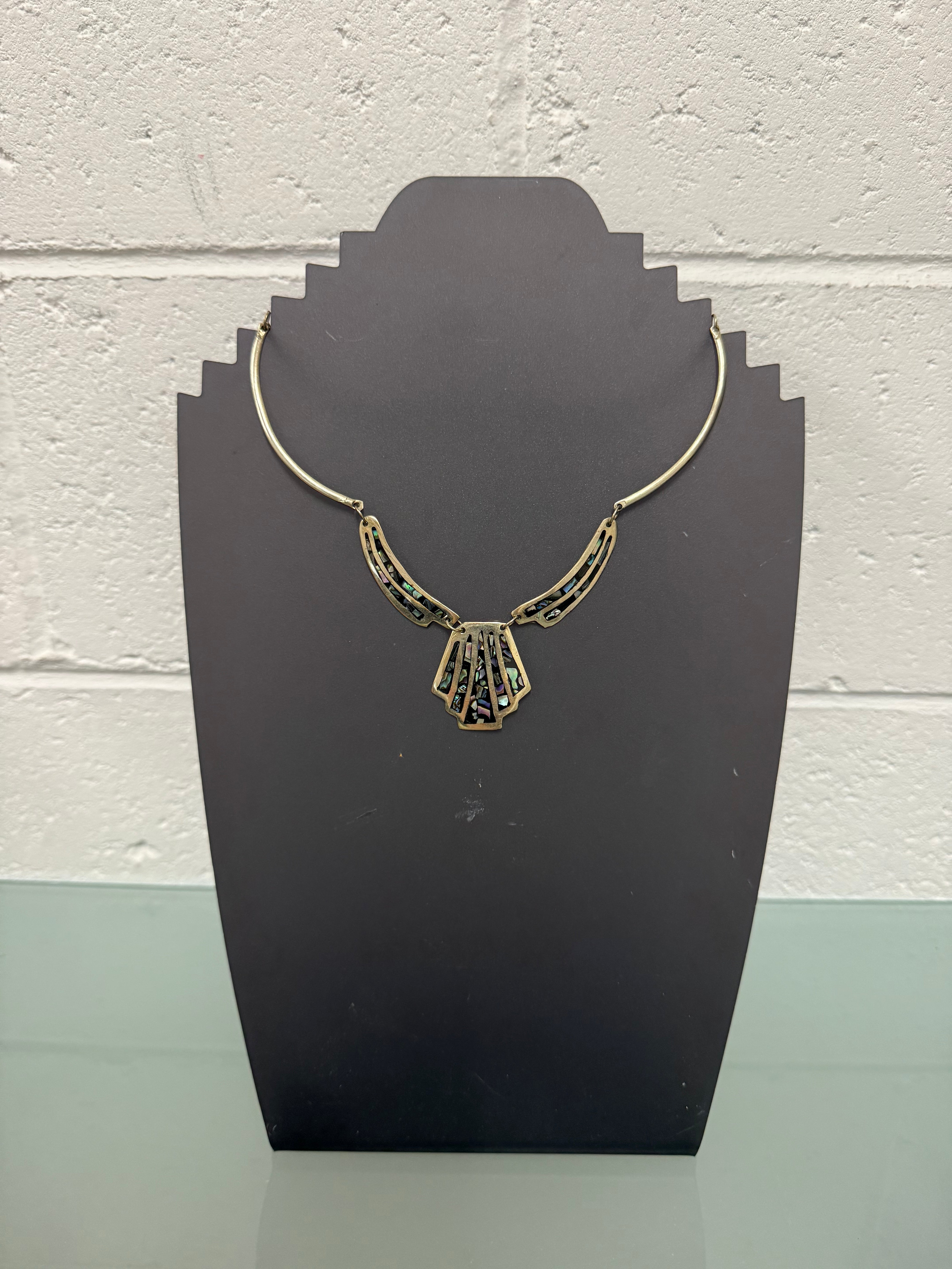 Vintage Mexican Choker Alpaca Silver & Abalone | Antique & Vintage | Moonee Ponds Antiques | Australia Wide Delivery