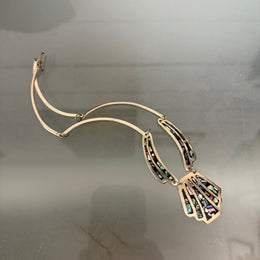 Vintage Mexican Choker Alpaca Silver & Abalone