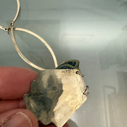 Vintage Mexican Choker Alpaca Silver & Abalone