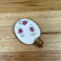 Antique Hand Blown Hand Painted Milk Glass Scent Bottle