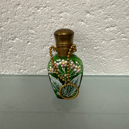 Antique Enamel Hand Painted Perfume / Scent Bottle