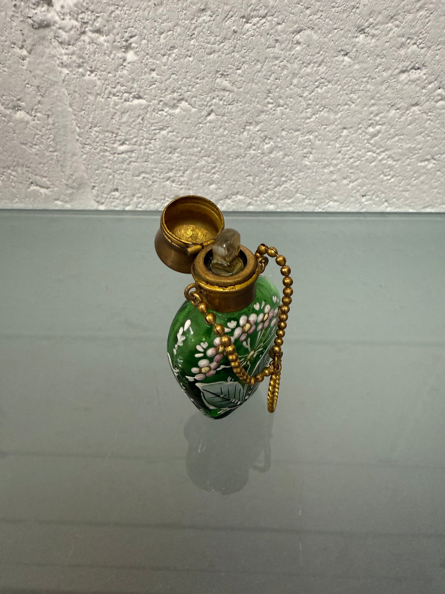 Antique Enamel Hand Painted Perfume / Scent Bottle