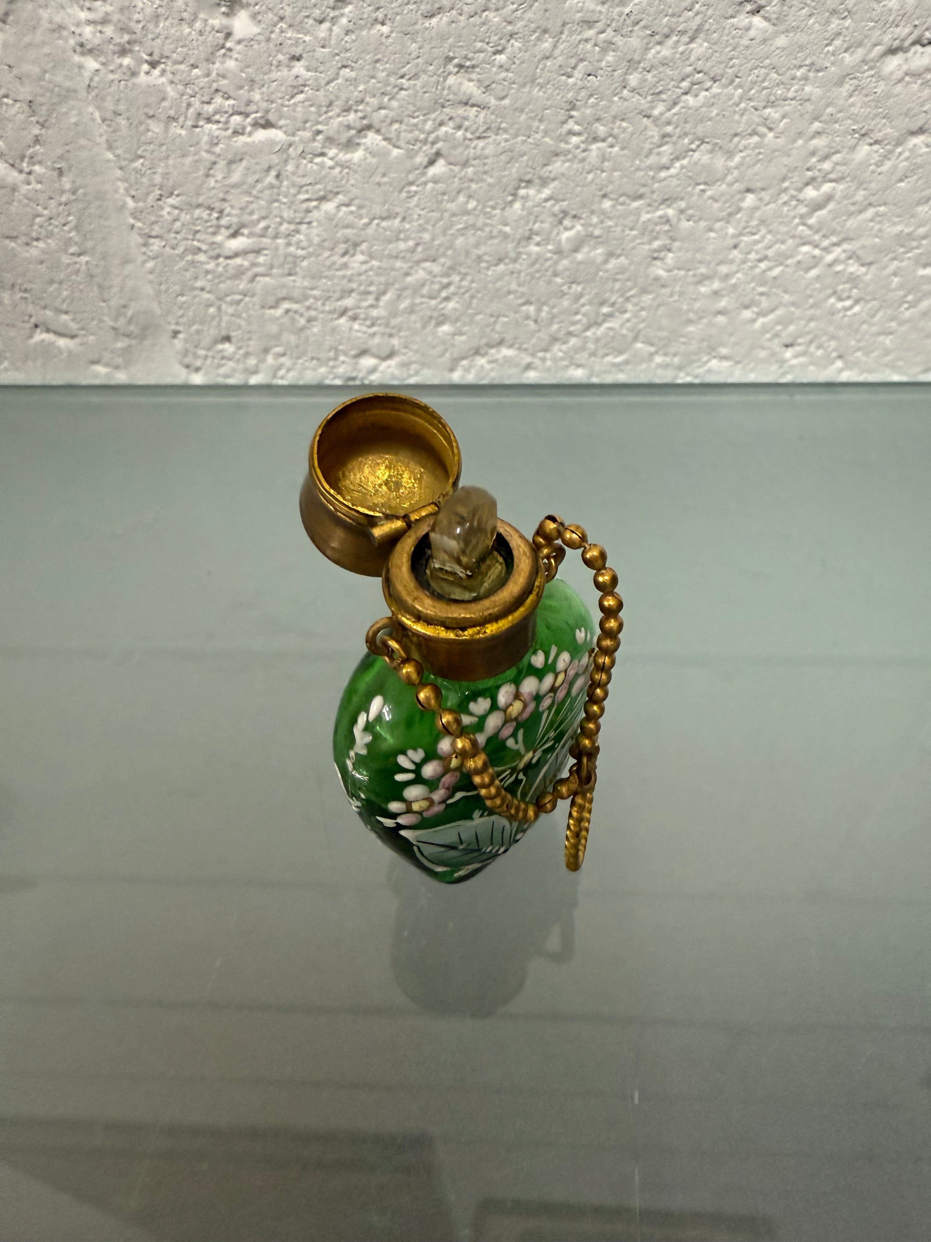 Antique Enamel Hand Painted Perfume / Scent Bottle | Antique & Vintage | Moonee Ponds Antiques | Australia Wide Delivery