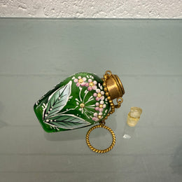 Antique Enamel Hand Painted Perfume / Scent Bottle