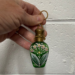 Antique Enamel Hand Painted Perfume / Scent Bottle