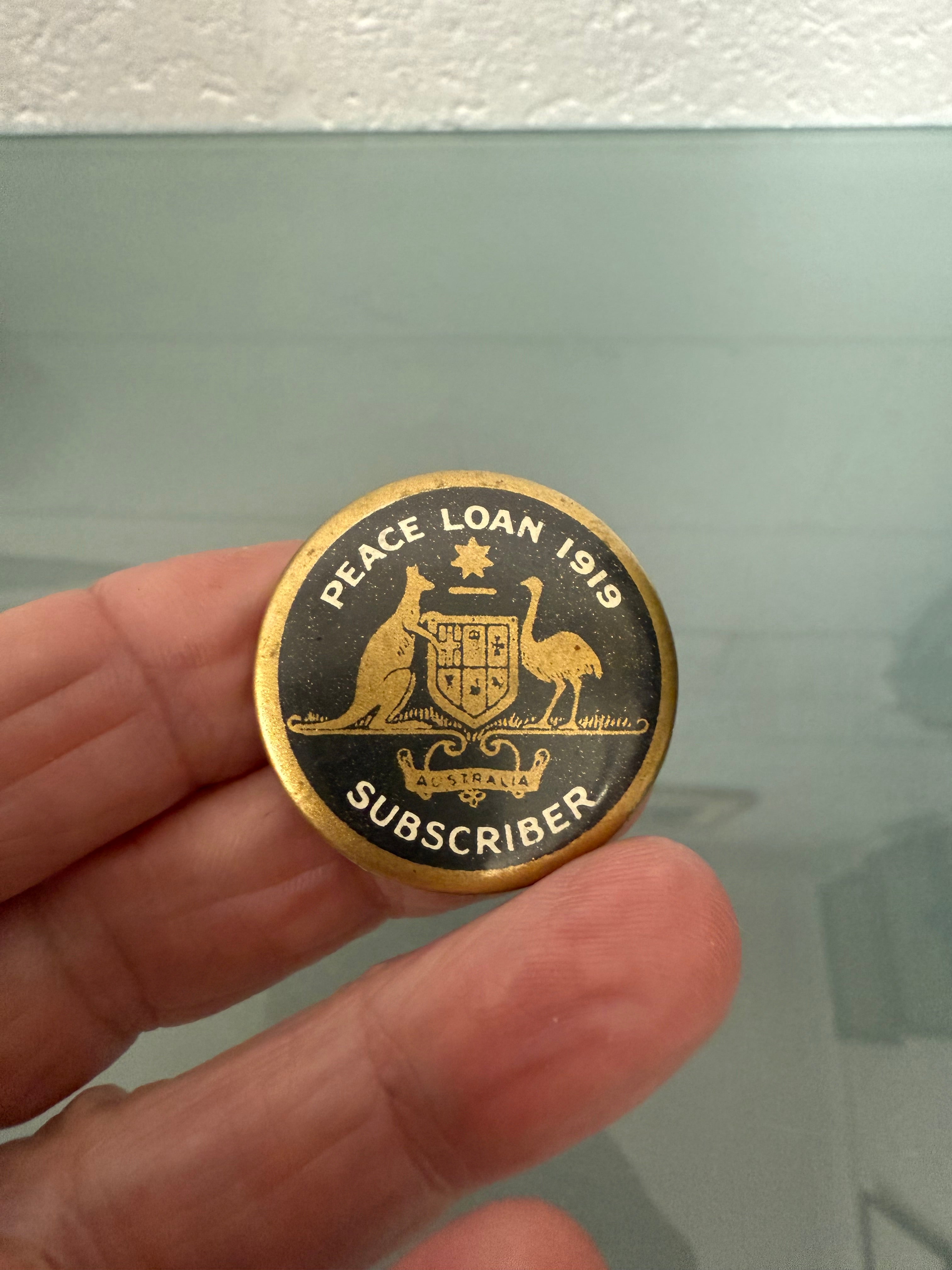 WW1 Peace Loan Badge | Antique & Vintage | Moonee Ponds Antiques | Australia Wide Delivery