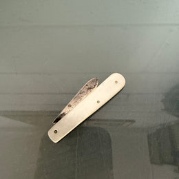 Edwardian Mother Of Pearl & Silver Fruit Knife