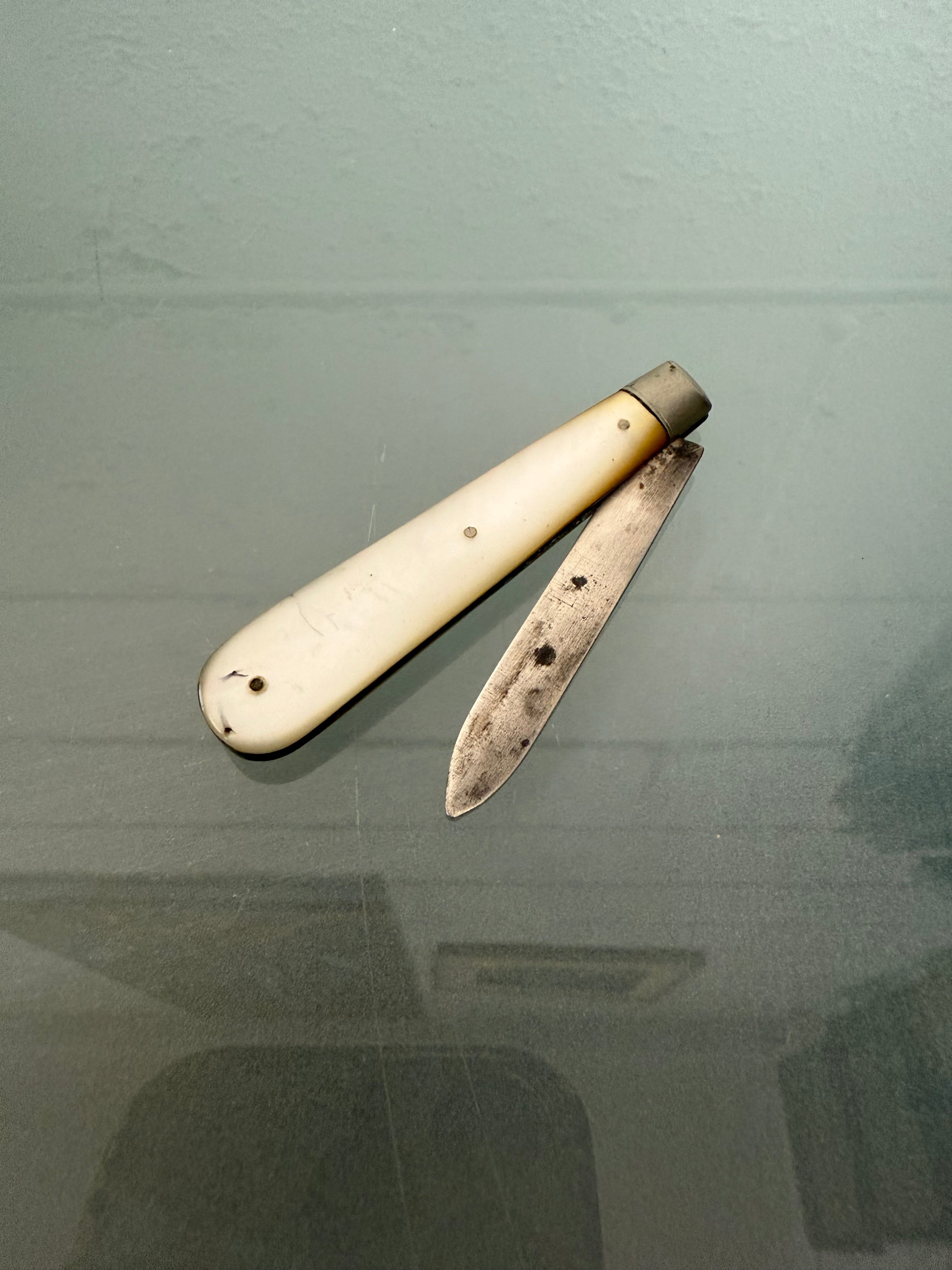 Edwardian Silver & Mother Of Pearl Fruit Knife | Antique & Vintage | Moonee Ponds Antiques | Australia Wide Delivery