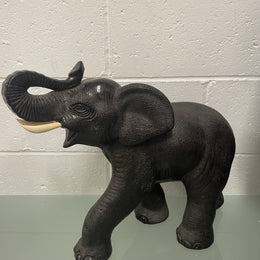 Impressive Large Vintage Hand Made Terracotta Elephant