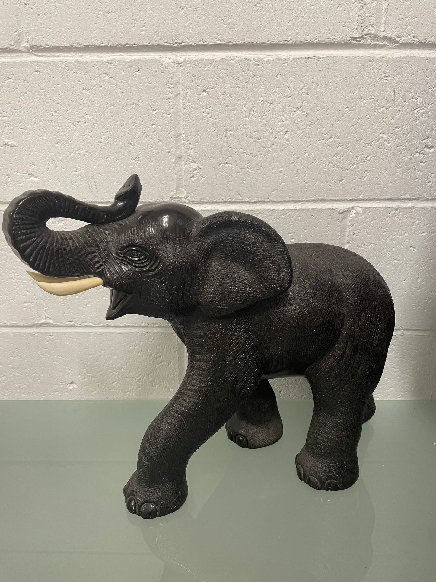Impressive Large Vintage Hand Made Terracotta Elephant