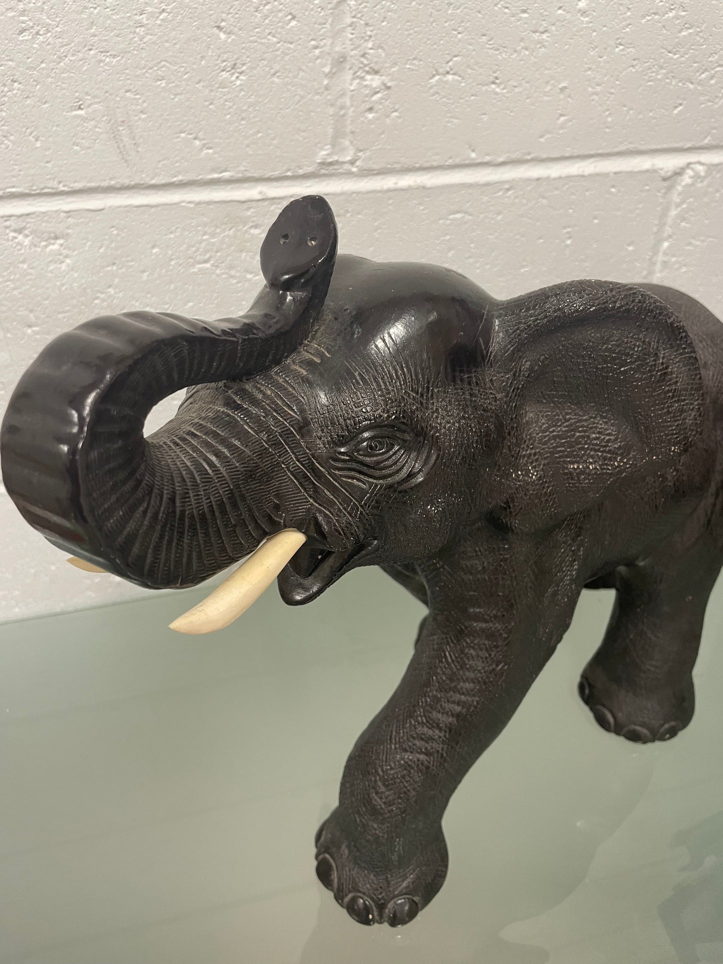 Impressive Large Vintage Hand Made Terracotta Elephant