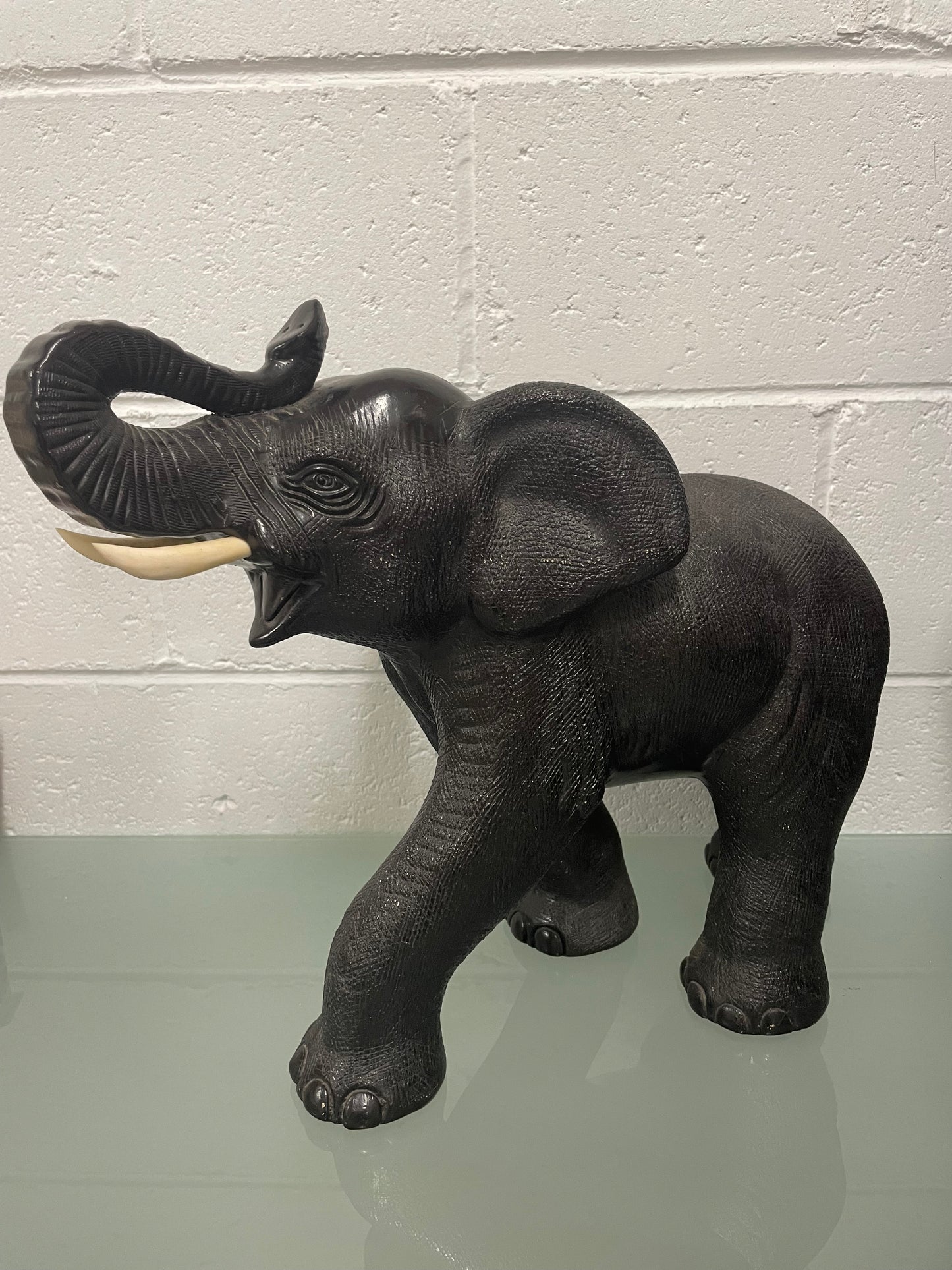 Impressive Large Vintage Hand Made Terracotta Elephant