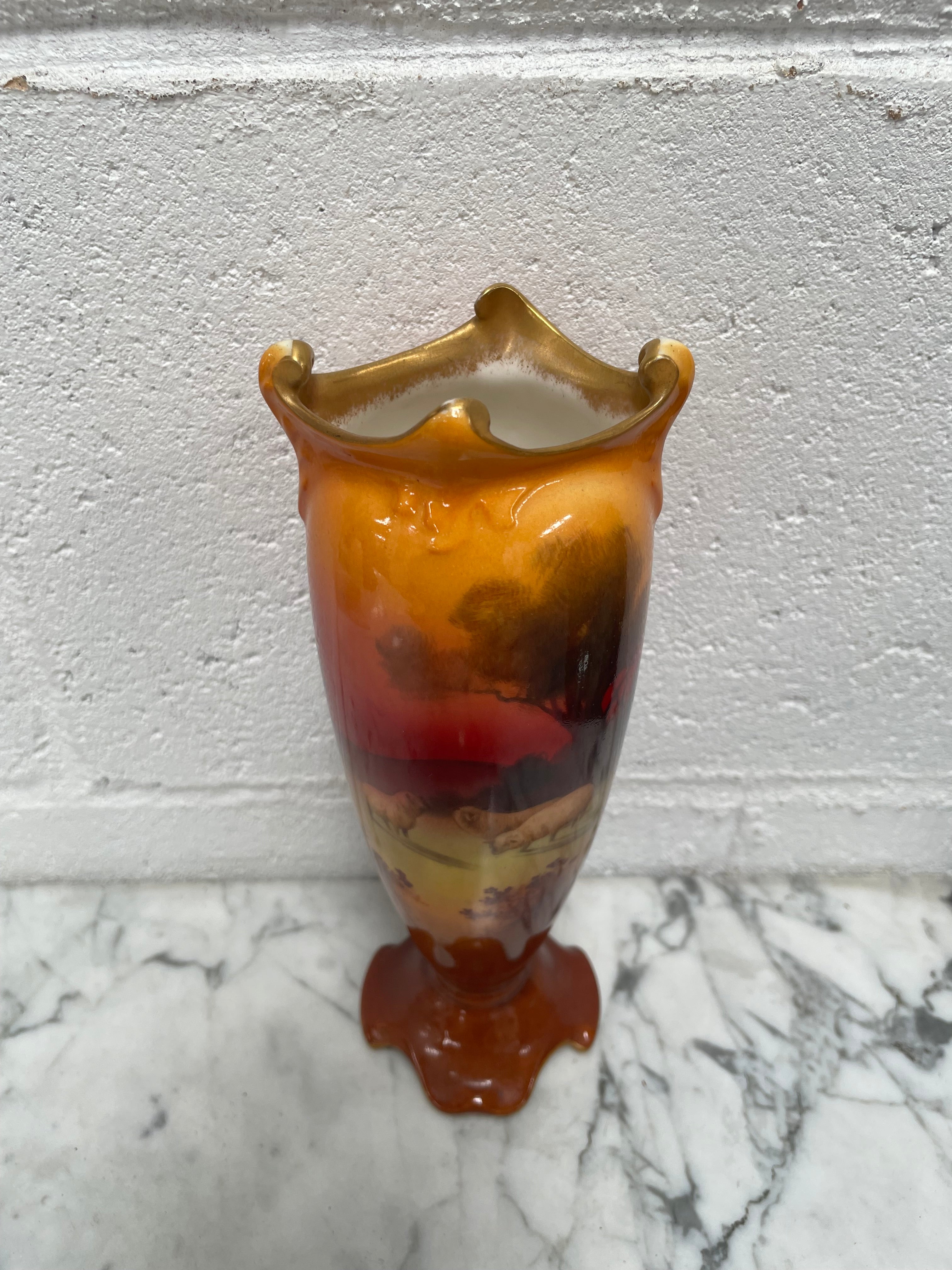 Royal Doulton Hand Painted Vase | Antique & Vintage | Moonee Ponds Antiques | Australia Wide Delivery