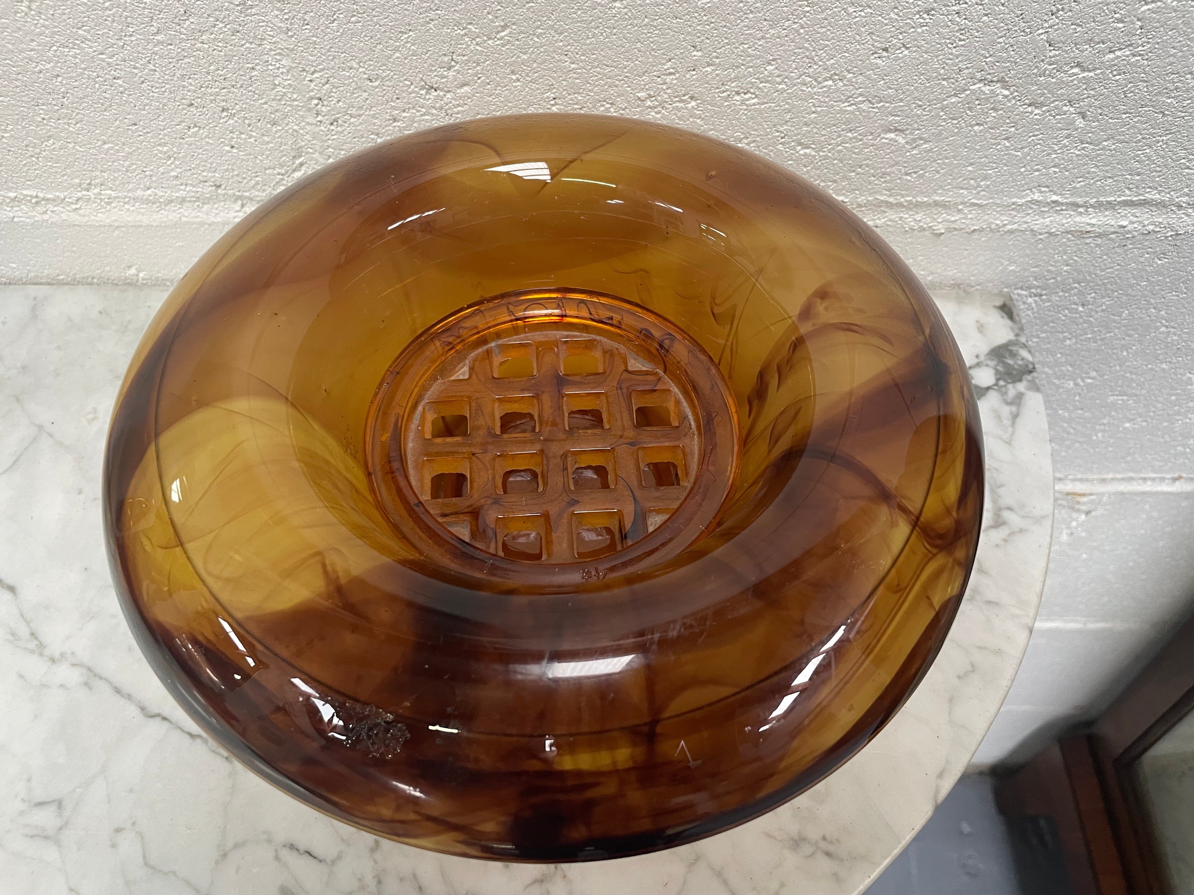 Art Deco Glass Bowl/Insert/Stand