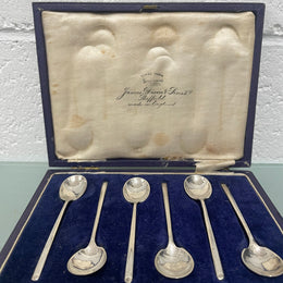 Boxed Set Sterling Silver Coffee Spoons