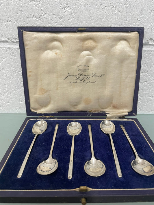 Boxed Set Sterling Silver Coffee Spoons