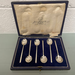 Boxed Set Sterling Silver Coffee Spoons