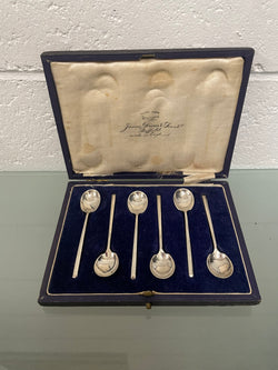 Boxed Set Sterling Silver Coffee Spoons | Antique & Vintage | Moonee Ponds Antiques | Australia Wide Delivery