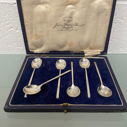 Boxed Set Sterling Silver Coffee Spoons