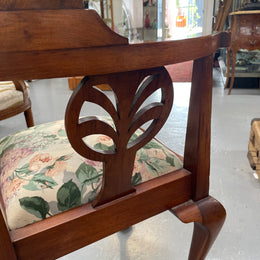 Edwardian Mahogany Upholstered Corner Chair