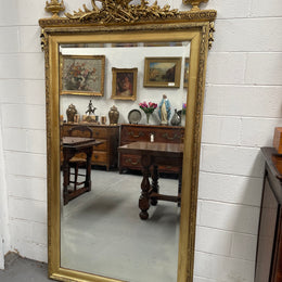 Louis 16th Style Giltwood Mantle / Floor Mirror