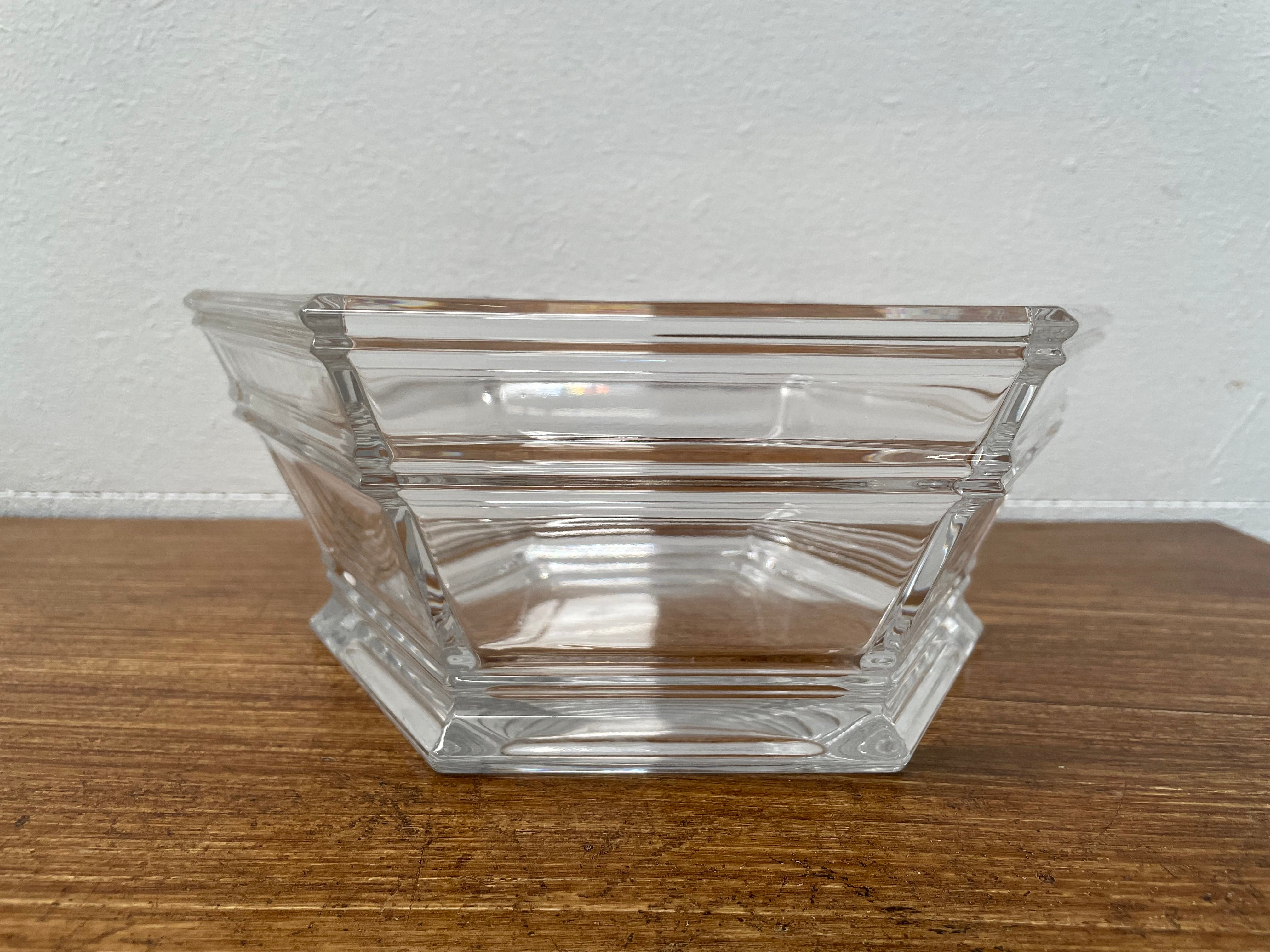 Signed Tiffany & Co Crystal Hexagon Bowl | Antique & Vintage | Moonee Ponds Antiques | Australia Wide Delivery