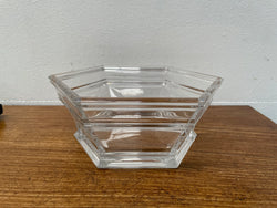Signed Tiffany & Co Crystal Hexagon Bowl | Antique & Vintage | Moonee Ponds Antiques | Australia Wide Delivery