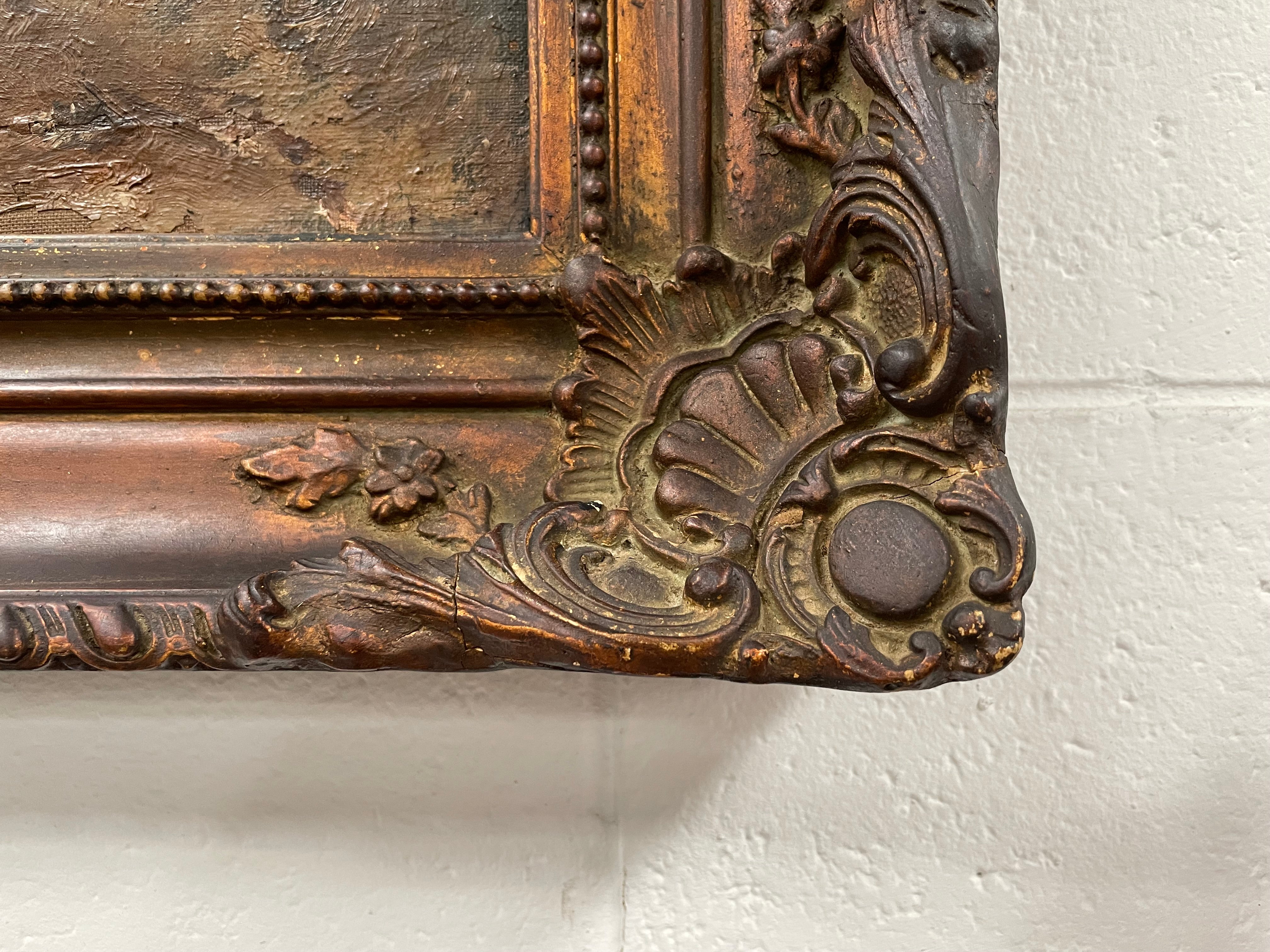 Beautiful Dutch Oil on Canvas Painting In Ornate Frame | Antique & Vintage | Moonee Ponds Antiques | Australia Wide Delivery